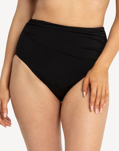 Womens Black High Waist Ruched High Waisted Bikini Bottoms Tankini Swimsuit  With Tummy Control And Full Coverage Available In Small To Plus Sizes From  Hchome, $7.47