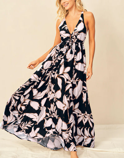 Kenya Strapless Front Slit Maxi Dress
