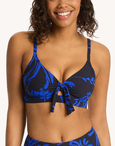 Clearwater Lagoon Blue Ribbed Scoop Neck Bikini Top FINAL SALE – Pink Lily