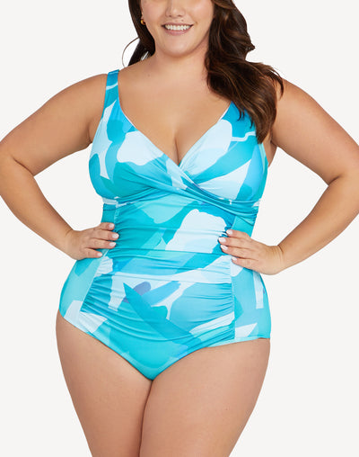 Cathalem Plus Size One Piece Swimsuits Ribbed Tummy Control High Cut One  Piece Bathing Suit Sexy V Neck Criss Cross Monikini,AG M 