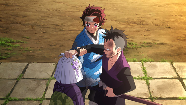 Tanjiro stop Genya de maltraiter Kanata