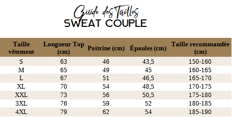 [Guide des Tailles SWEAT COUPLE 04]