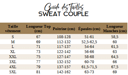 [Guide des Tailles SWEAT COUPLE 04]