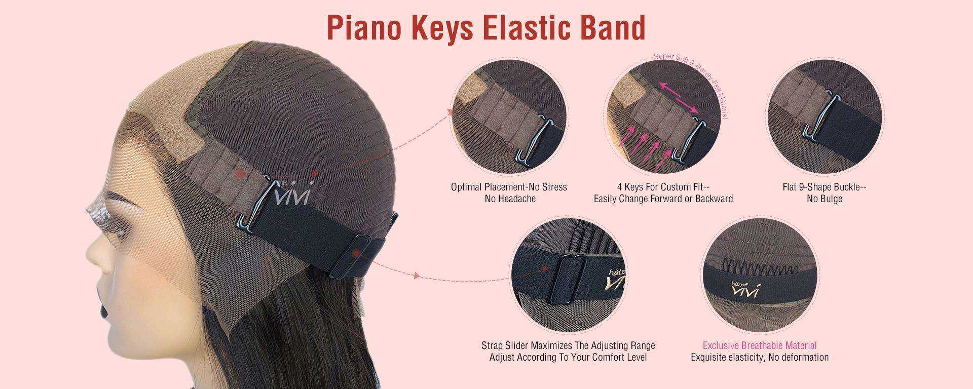 piano keys elastic band