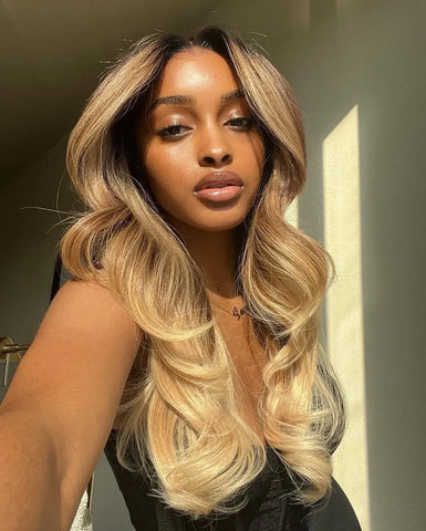 blonde wavy wig