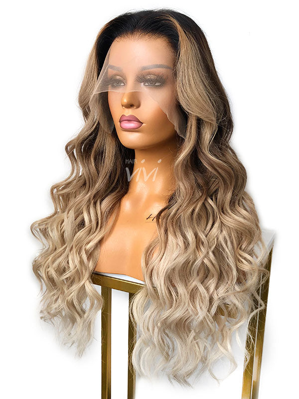 blonde wavy wig