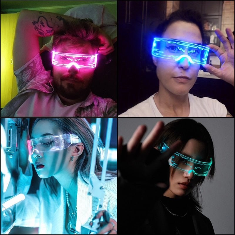 LED Text Glasses App-controlled Bluetooth - Rave Glasses – PXL Stores