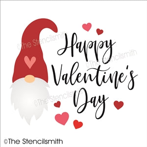 Download Happy Valentine S Day Gnome Reusable Stencil The Stencilsmith