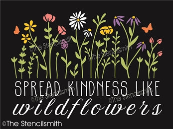 Download Spread Kindness Like Wildflowers Reusable Stencil For Diy Signs And Decor The Stencilsmith