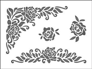 flower border stencils