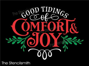 Good Tidings Of Comfort Joy Reusable Stencil The Stencilsmith