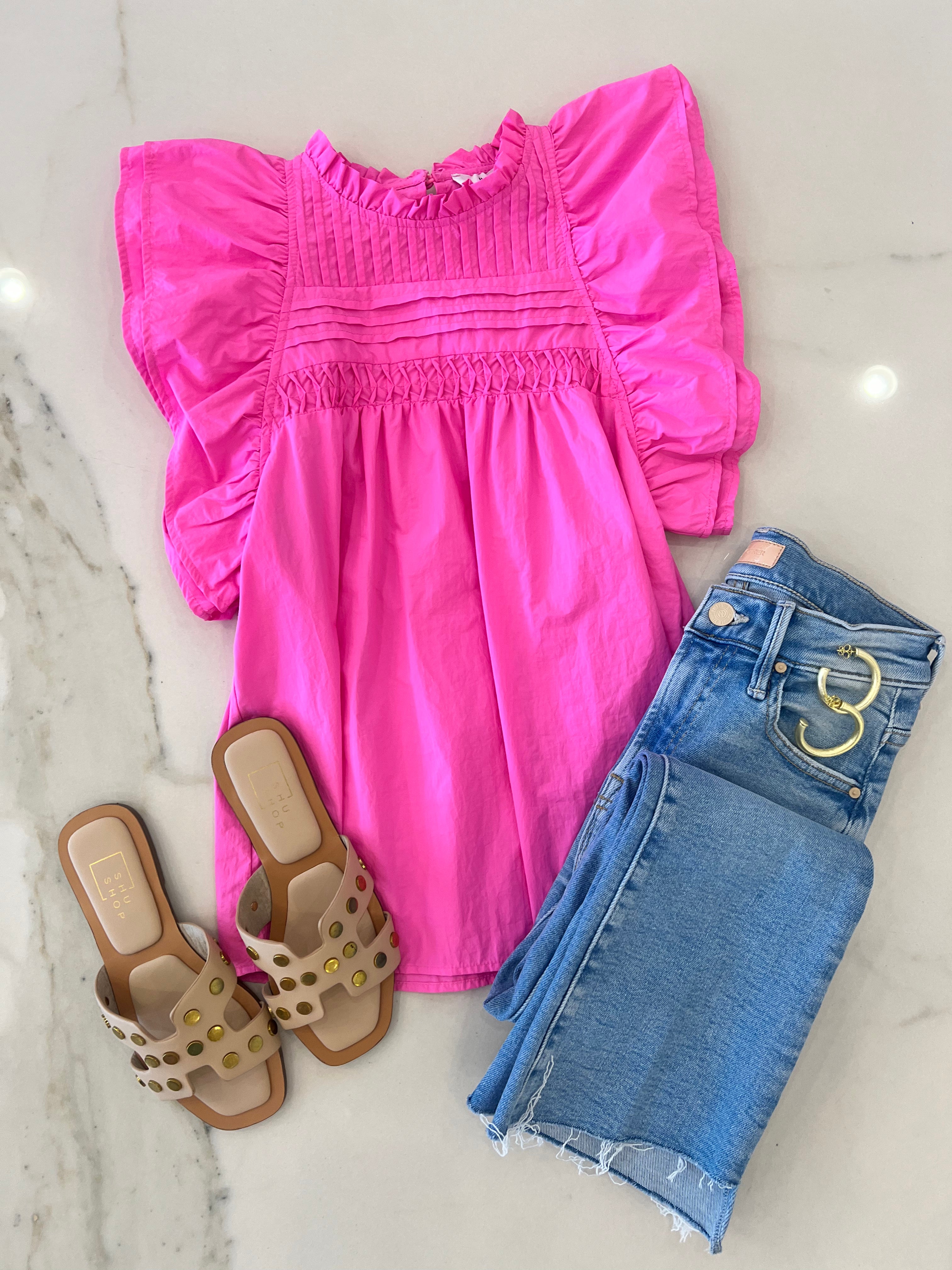 Flutter Sleeve Top