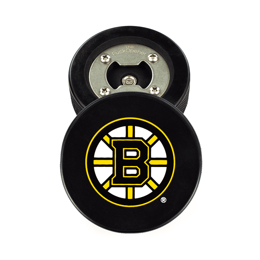 A Can Cooler Made from Hockey Pucks