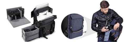 Mochila de Viaje para Fotografía y Laptop 15.6” K&F Concept KF13.092