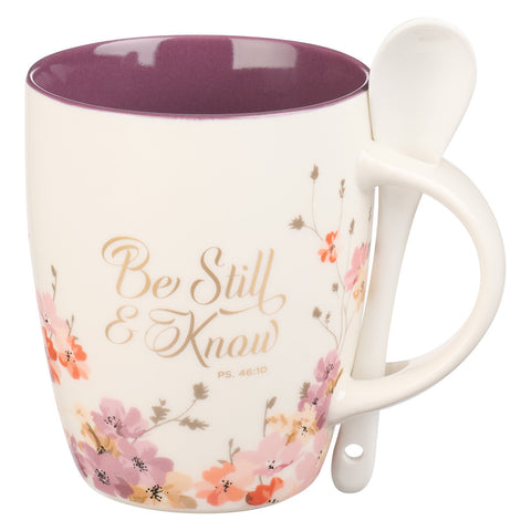 Mug-Be Still & Know-Psalm 46:10 Gray Marbled