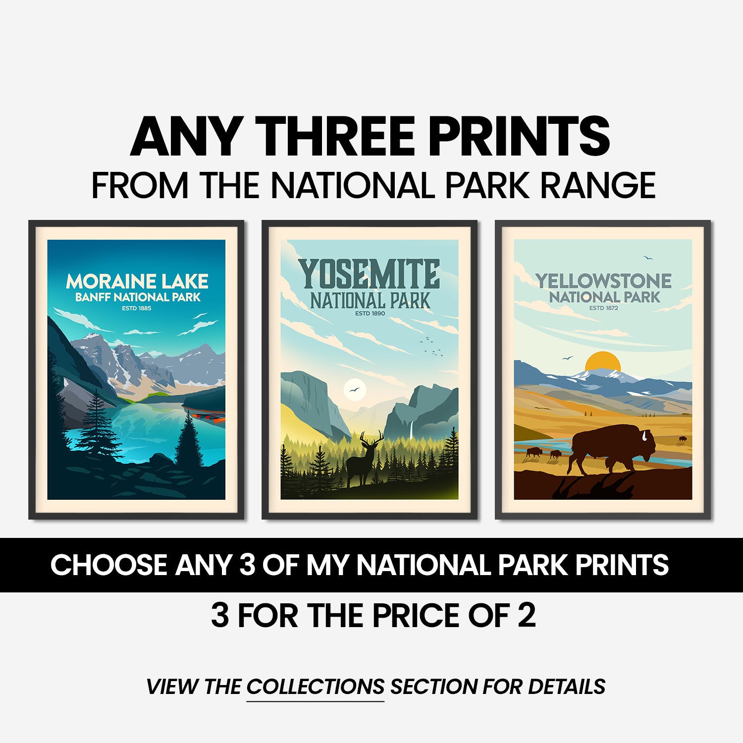 National Parks Vintage Postcards – Michigan Studio