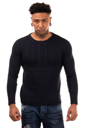 RRP €125 XAGON MAN Jumper Size S Wool Blend Medium Cable Knit Made in Italy gallery photo number 2