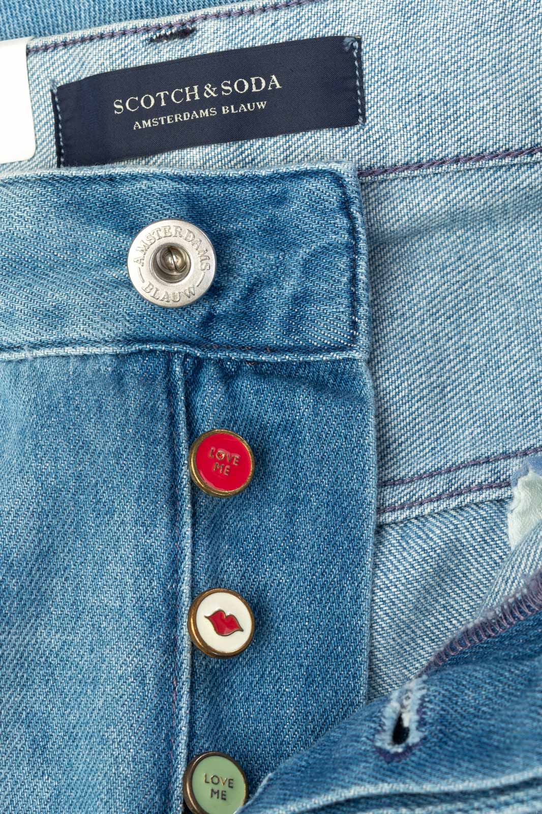 Imperialisme emulsie Tegenstander SCOTCH & SODA AMSTERDAM BLAUW Jeans W27 L32 Distressed Faded Button Fl  –POPPRI Online Fashion Auctions