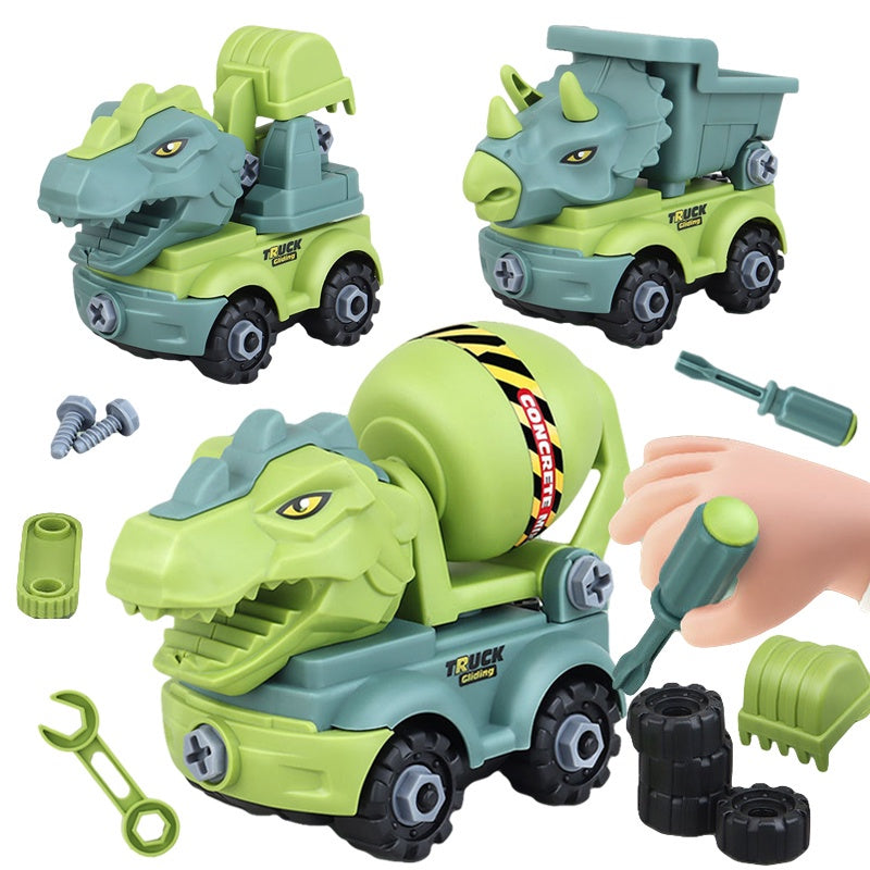 Camion Transporteur de Voitures avec Oeuf et Figurine Dinosaure