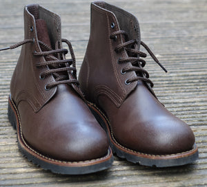 dark brown lace up boots