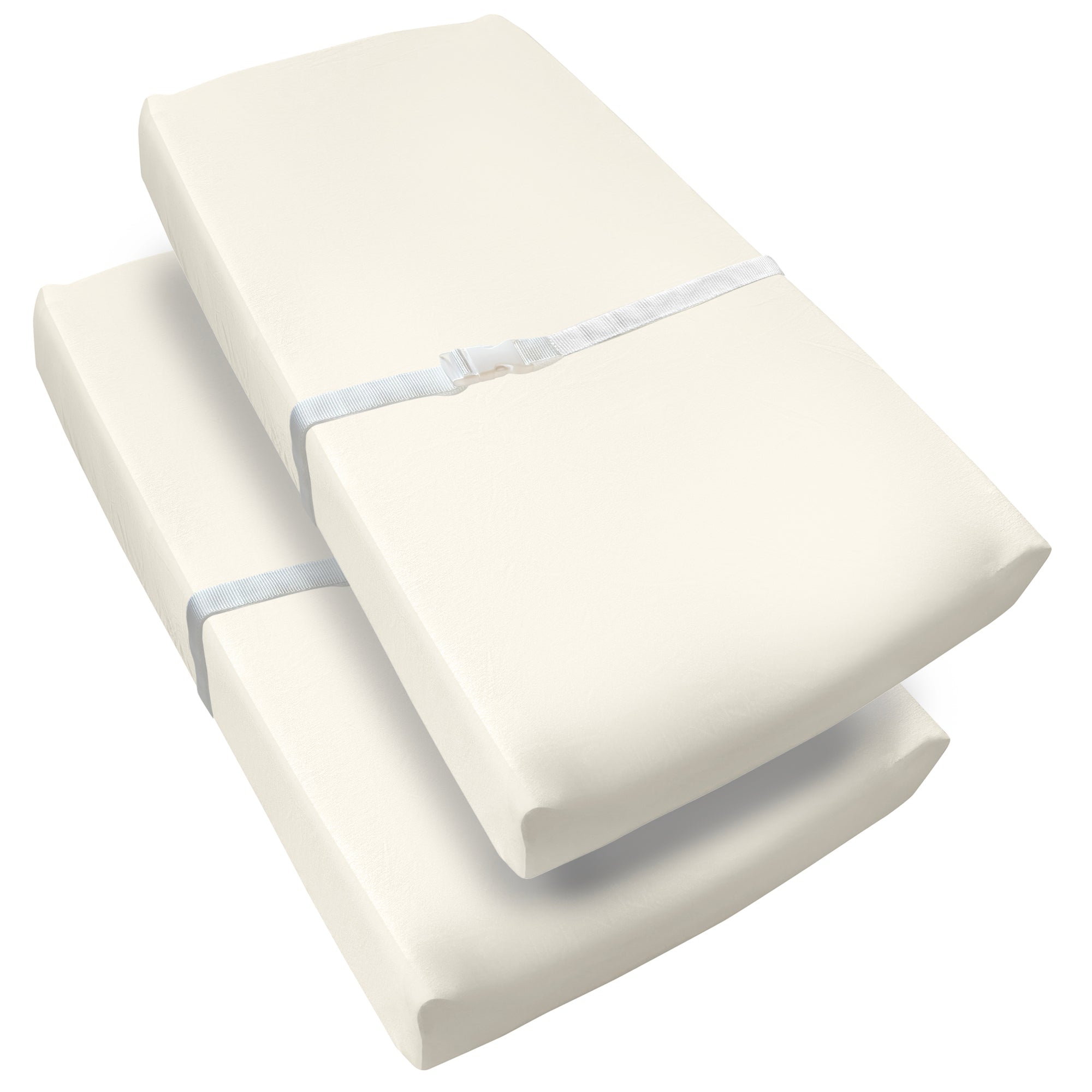 Waterproof Cover, For 32" x 16"/81 x 41 cm Changing Pad, Ecru (2-Pack)