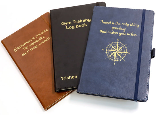 Personalised Custom Premium Notebook - Gold Embossed Journal