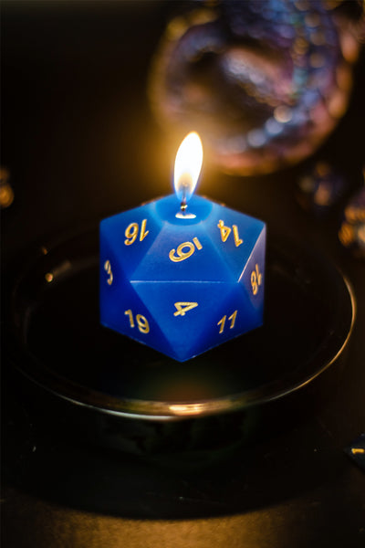 Blue Aura of Purity Scented DnD Dice Candle