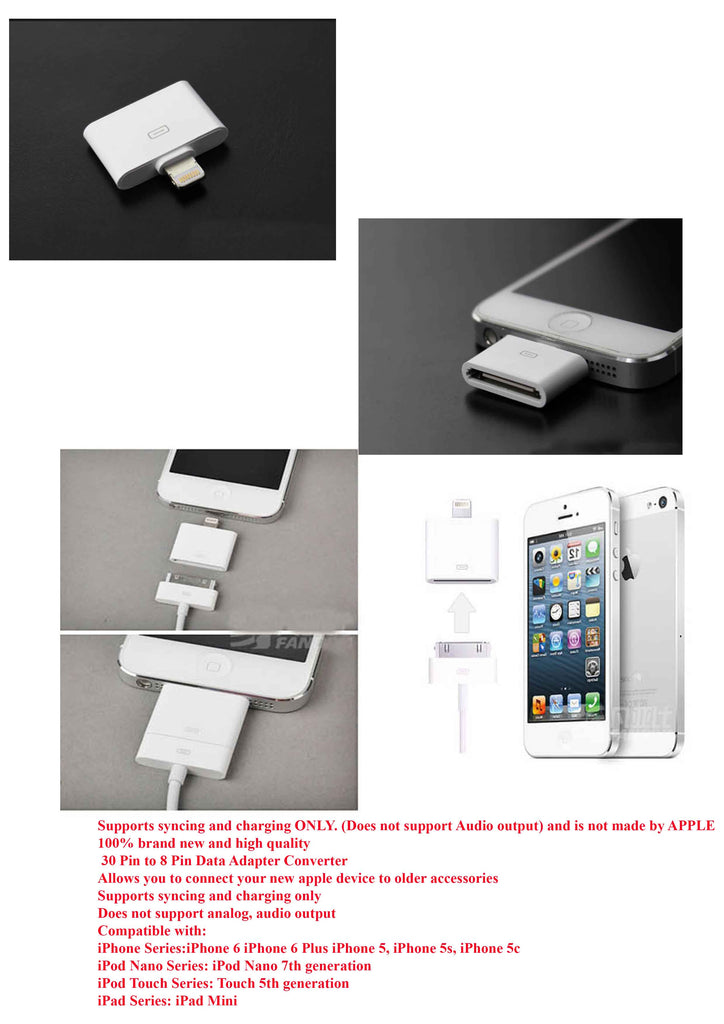 Adaptateur lightning - Iphone 4/4s vers Iphone 5/5S/6 - Blanc
