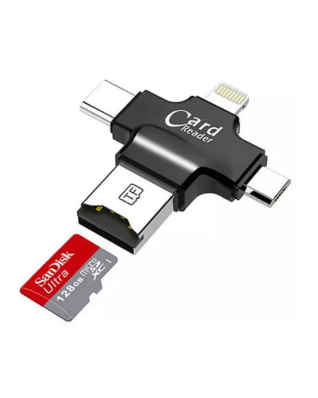 4-in-1 USB Type C Lightning OTG Micro SD Card Reader Type-C Adapter fo –  Click - Main Page