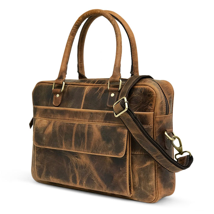 Rustic Brown Portfolio Bag – BLINK LEATHER