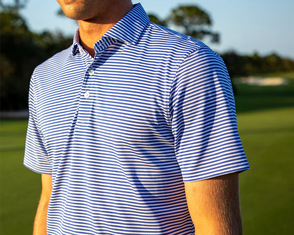 Saxon Stripe Polo | Oak Hall, Inc.