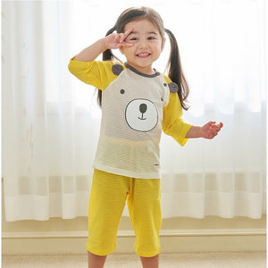 Korean Kids Jacquard Pajamas Set-Daisy duck – Bebeang Baby