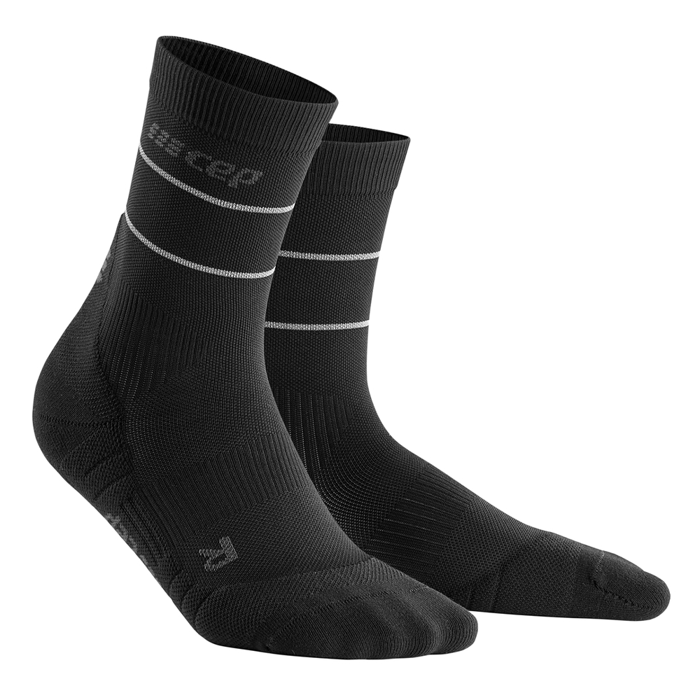 Reflective Compression Mid Cut Socks