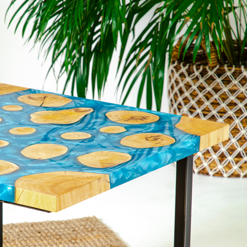 Bass Resin Side Table Wood Culture