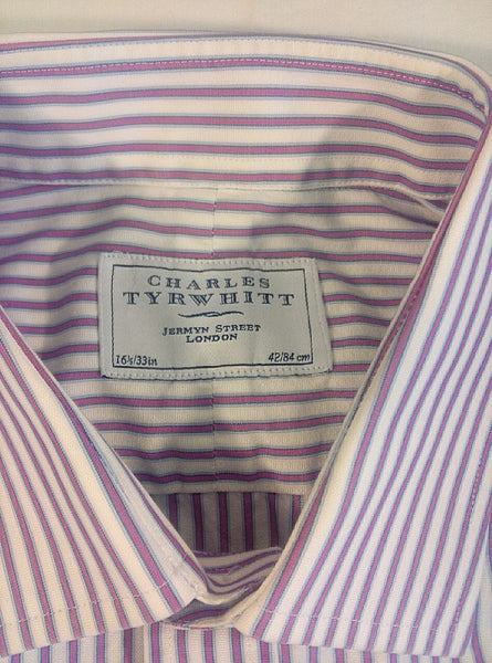 Charles Tyrwhitt- Purple Cotton Check BD Oxford Dress/ Fashion Shirt ...