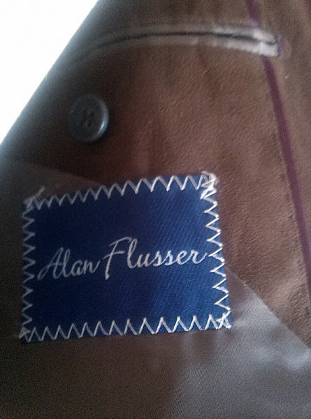 New- Alan Flusser Brown Ultra Suede Sport Coat- size 40R – Mentauge