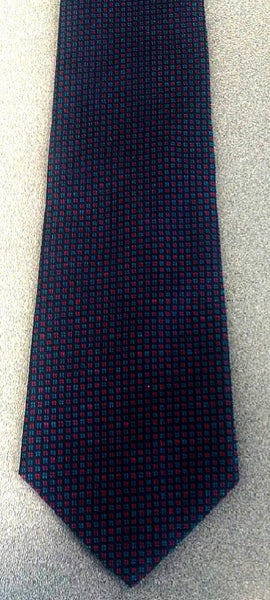 Vintage Savile Row-Blue/Red Mini Check Silk Tie – Mentauge