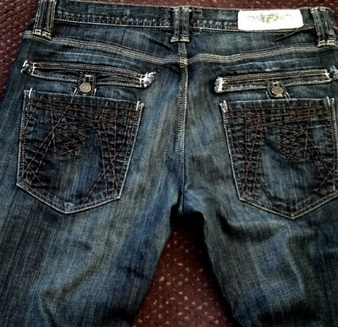 Taverniti 'Meg Punk 19'- Denim Bootcut Fashion Jeans- size 38x35 – Mentauge