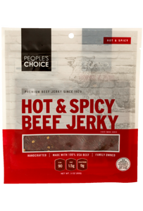 People's Choice Beef Jerky 3oz Hot & Spicy Bag