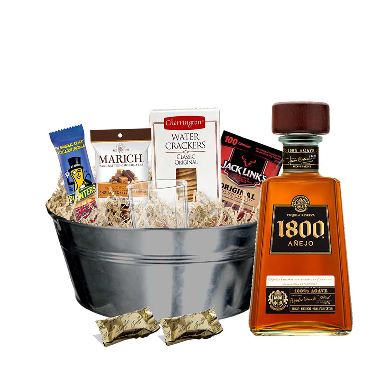 1800 Anejo Tequila 750ml Gift Basket