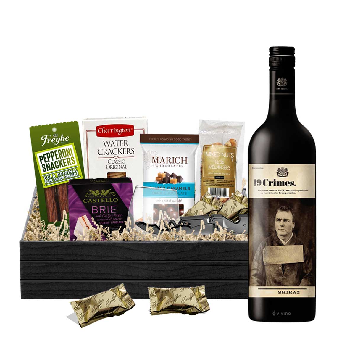 19 Crimes Shiraz 750ml Gift Basket