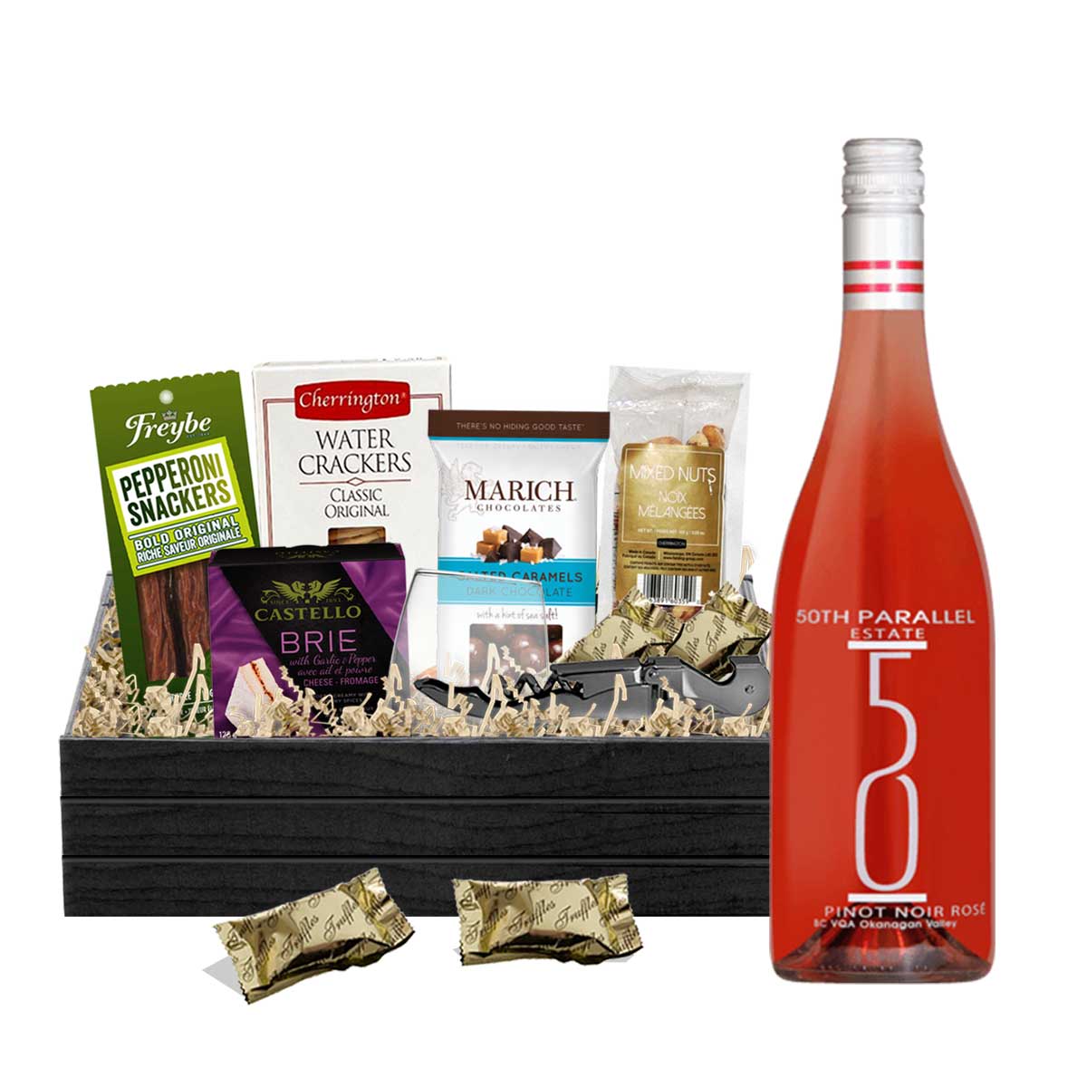 50th Parallel Estate Pinot Noir RosÃ© 750ml Gift Basket