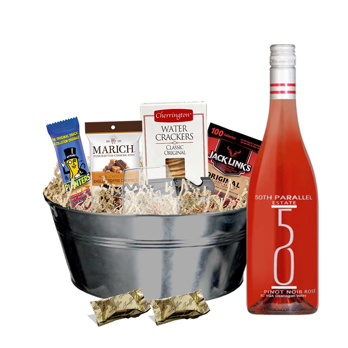 50th Parallel Estate Pinot Noir RosÃ© 750ml Gift Basket