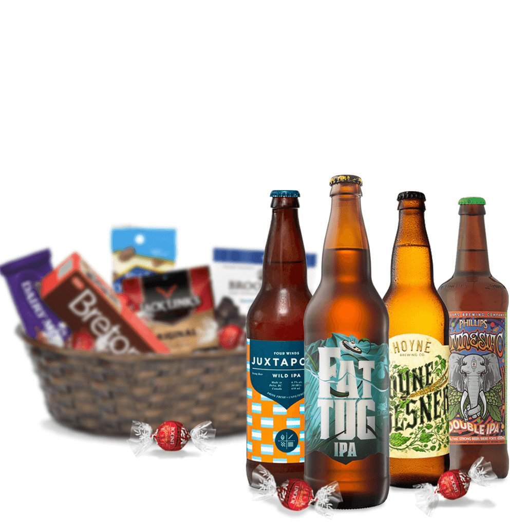 CRAFT BEER MIXED GIFT BASKET 4 X 650ML BOTTLES