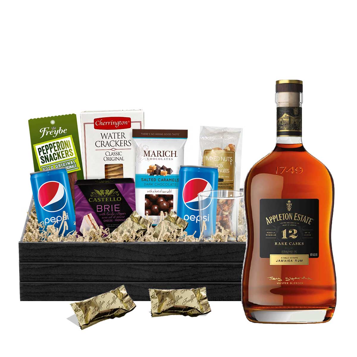 Appleton Estate 12 Year Old Rum 750ml Gift Basket