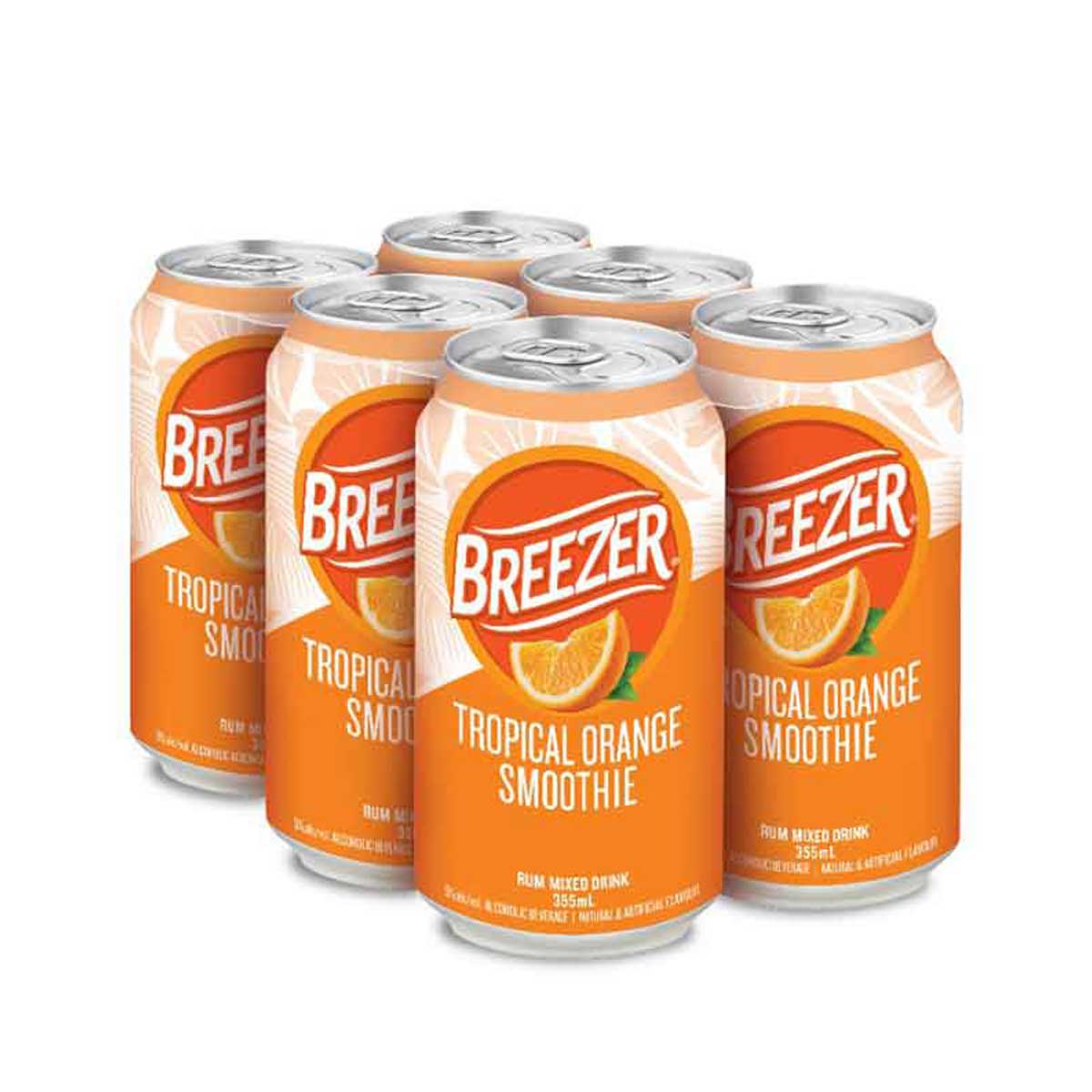 Bacardi Breezer Tropical Orange Smoothie 6 Pack Cans