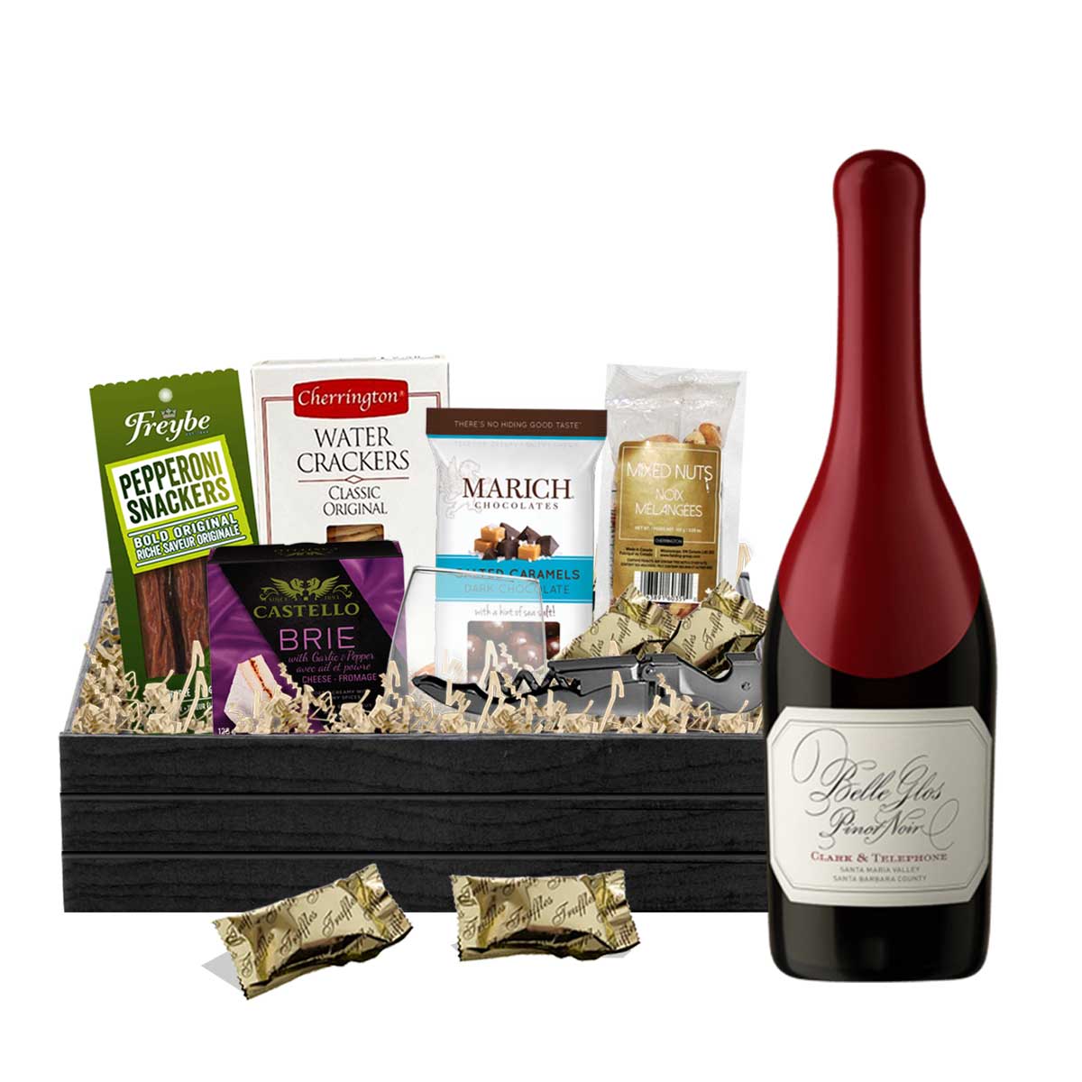 Belle Glos Clark & Telephone Pinot Noir 750ml Gift Basket