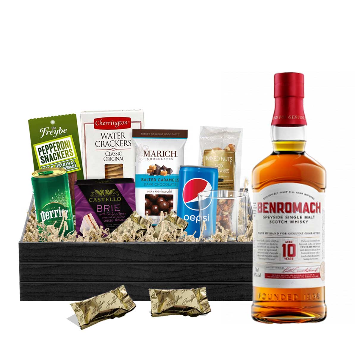 Benromach 10 Year Old Scotch Whisky 750ml Gift Basket