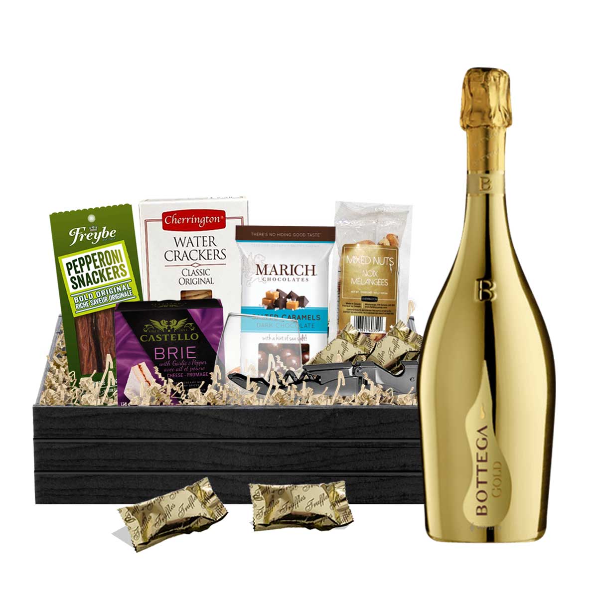 Bottega Gold Prosecco 750ml Gift Basket