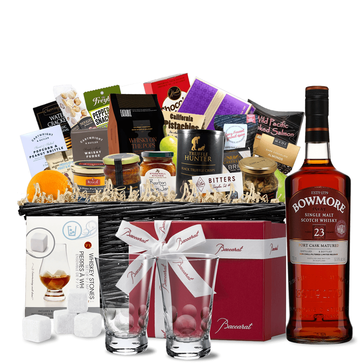 Bowmore 23 Year Scotch Whisky Ultra Luxe Gift Basket